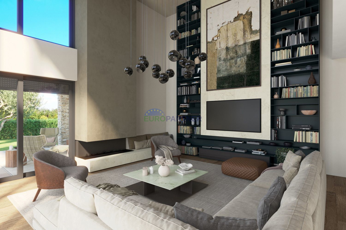 Villa di design con vista mare, zona di Parenzo, Istria