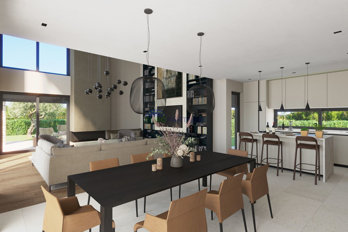 Villa di design con vista mare, zona di Parenzo, Istria