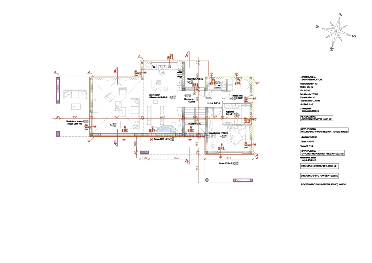 Villa di design con vista mare, zona di Parenzo, Istria