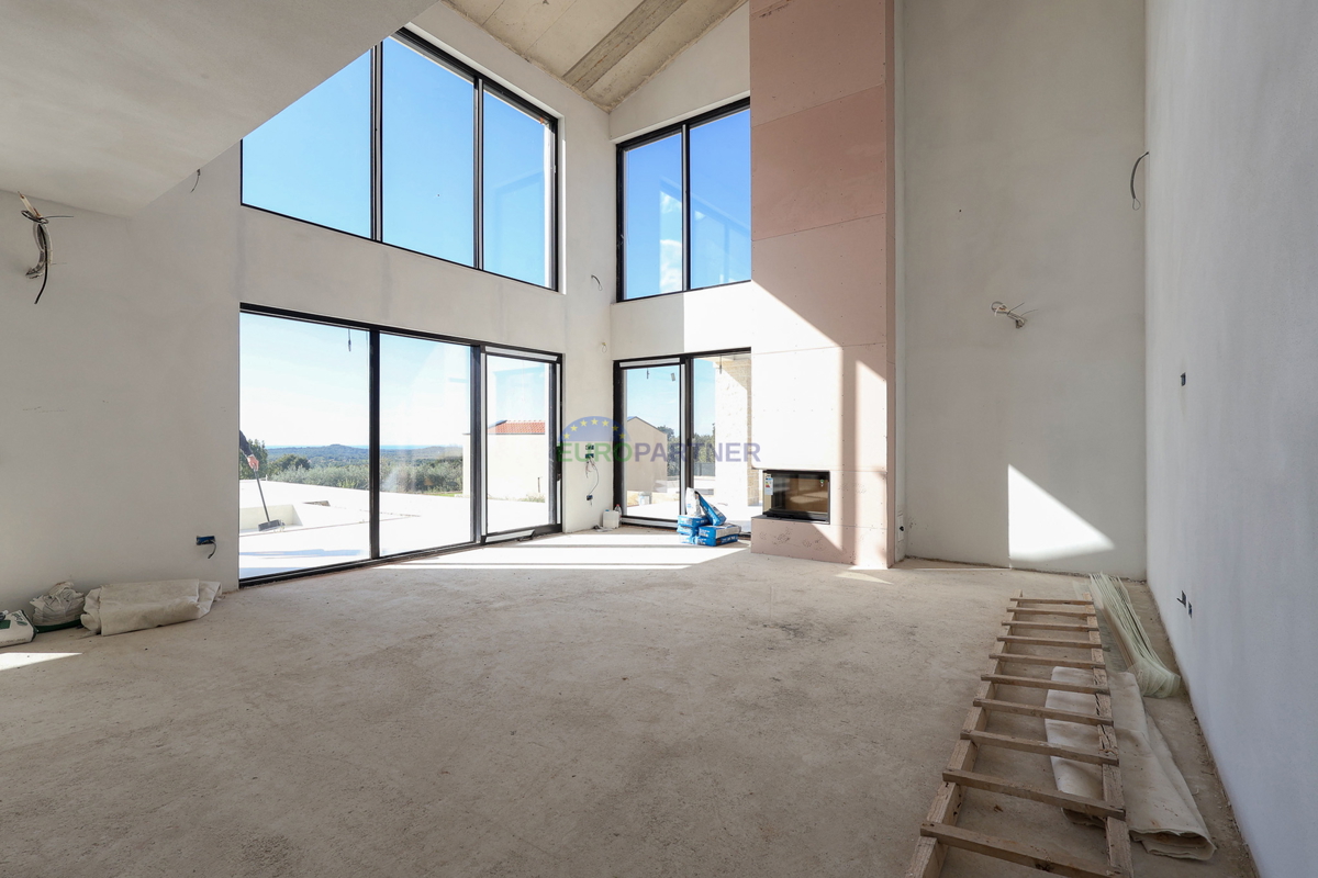 Villa di design con vista mare, zona di Parenzo, Istria