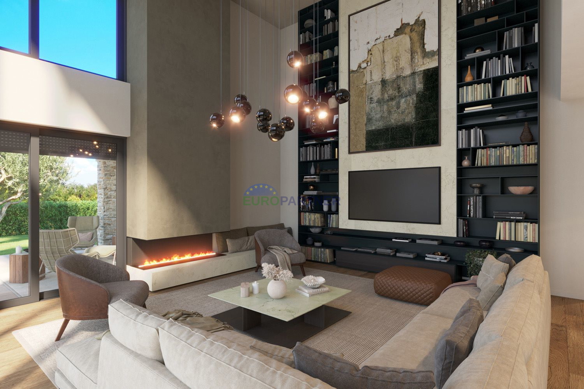 Villa di design con vista mare, zona di Parenzo, Istria