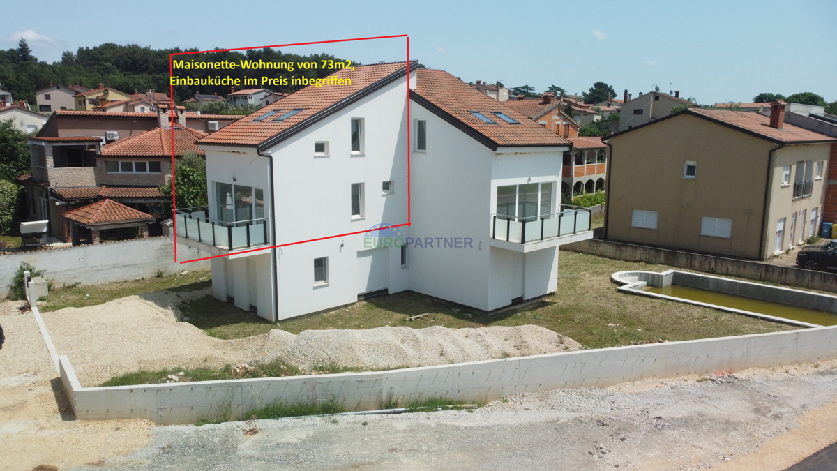 Appartamento su due livelli di 73 m2 con vista sul mare