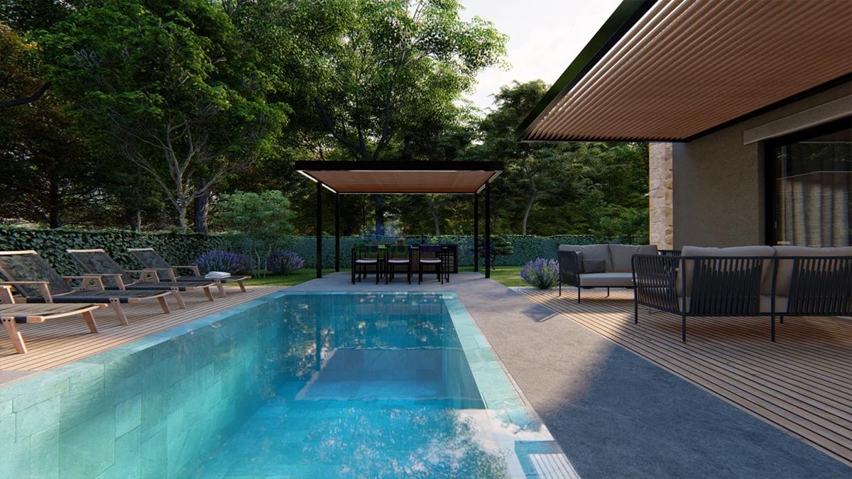 Ista, Poreč, moderna villetta al piano terra con piscina in zona tranquilla – possibilità di acquisto villa finita o solo terreno