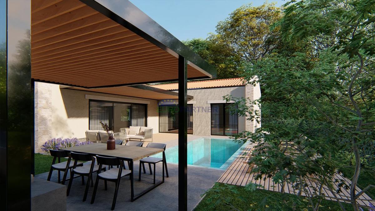 Ista, Poreč, moderna villetta al piano terra con piscina in zona tranquilla – possibilità di acquisto villa finita o solo terreno