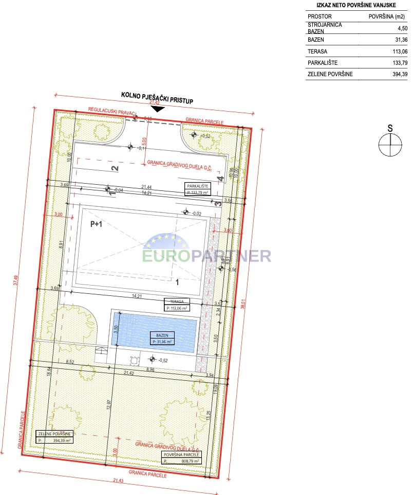 Terreno edificabile con vista mare e progetto