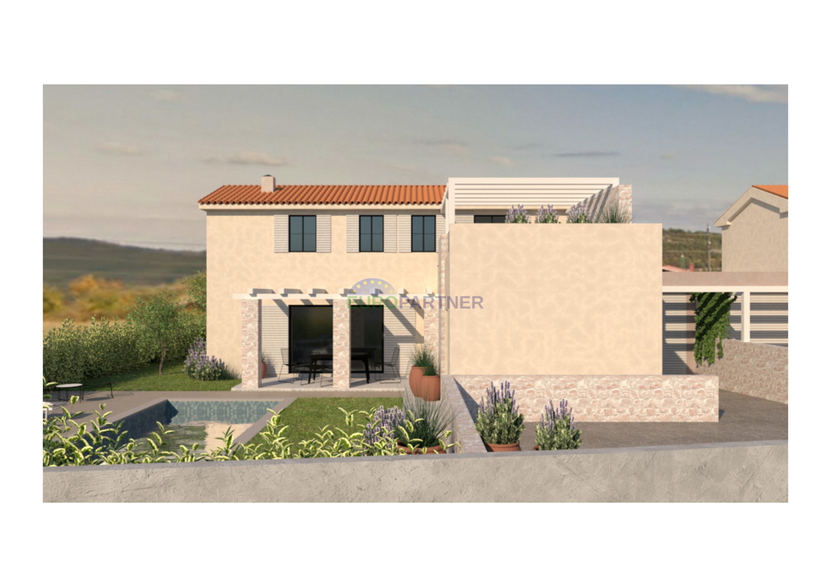 Dintorni di Buie, casa con piscina