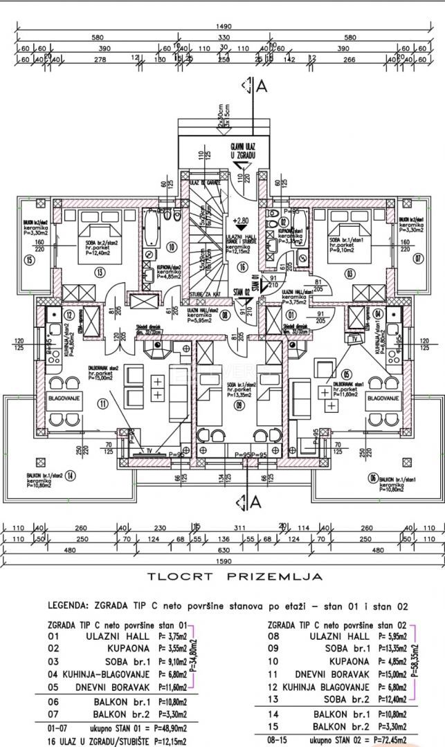 Hreljin, Bakar, 48m2
