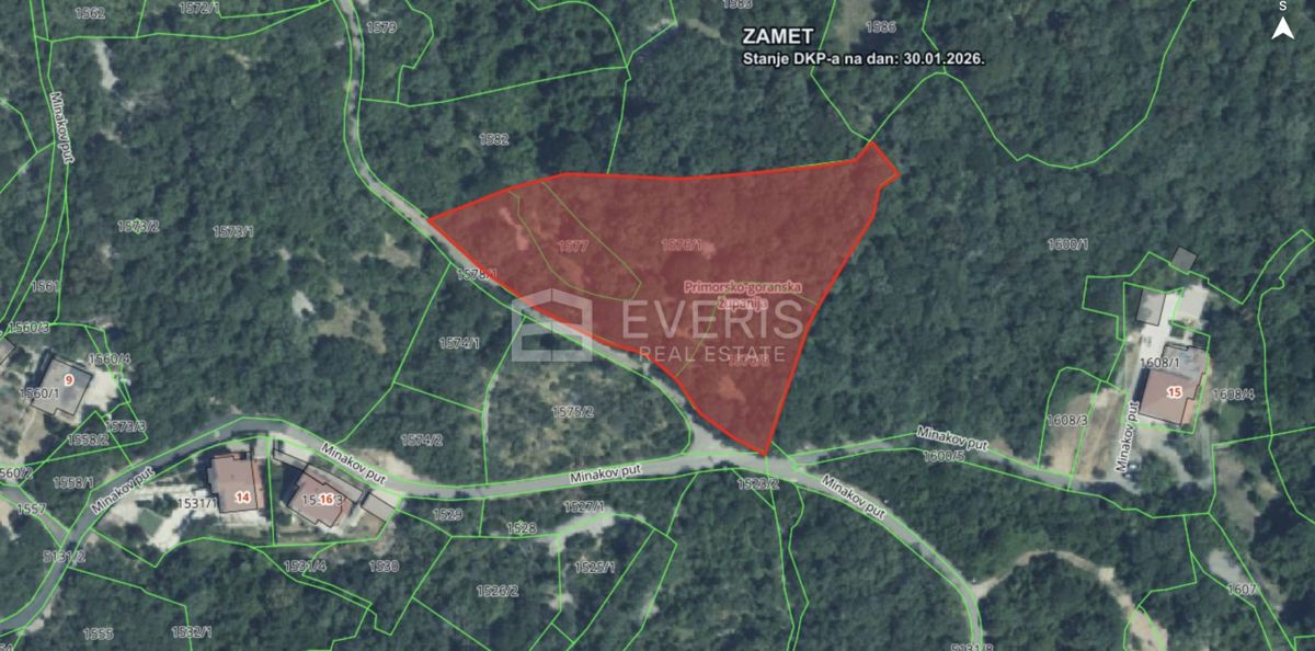 Rijeka, Bivio, sopra l’Hotel Hilton Costabella, 4.100m2