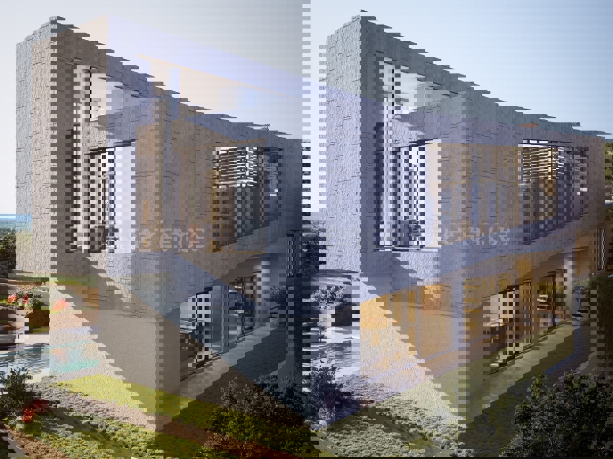 Kaštelir - terreno edificabile con VISTA MARE, permesso di costruzione per 2 ville!
