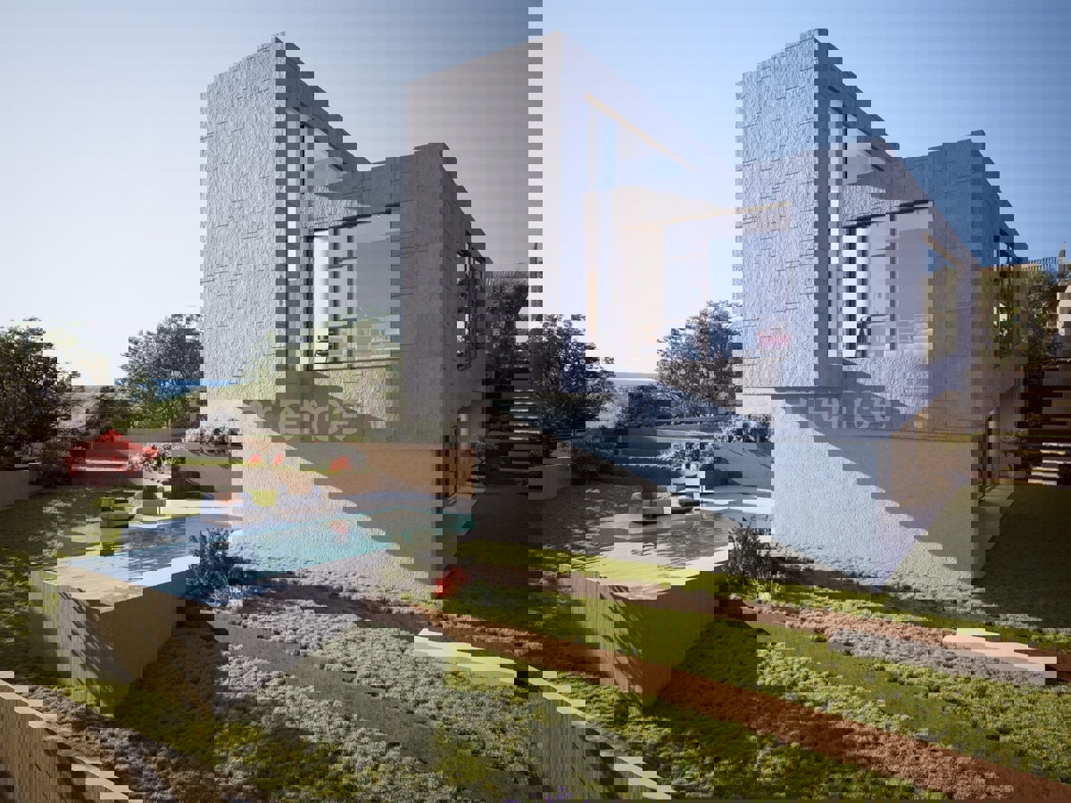 Kaštelir - terreno edificabile con VISTA MARE, permesso di costruzione per 2 ville!