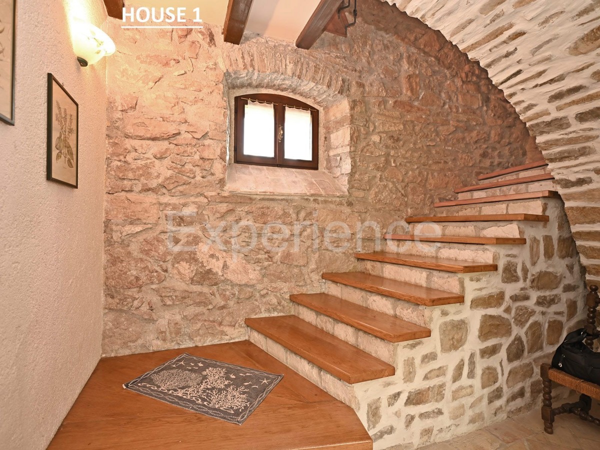 Villaggio istriano privato – 4 case, 3,4 ha + terreno edificabile, infrastrutture