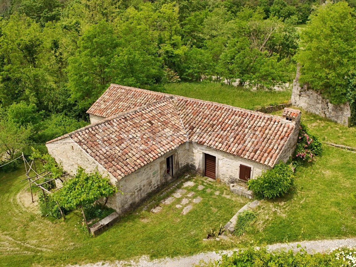 Villaggio istriano privato – 4 case, 3,4 ha + terreno edificabile, infrastrutture