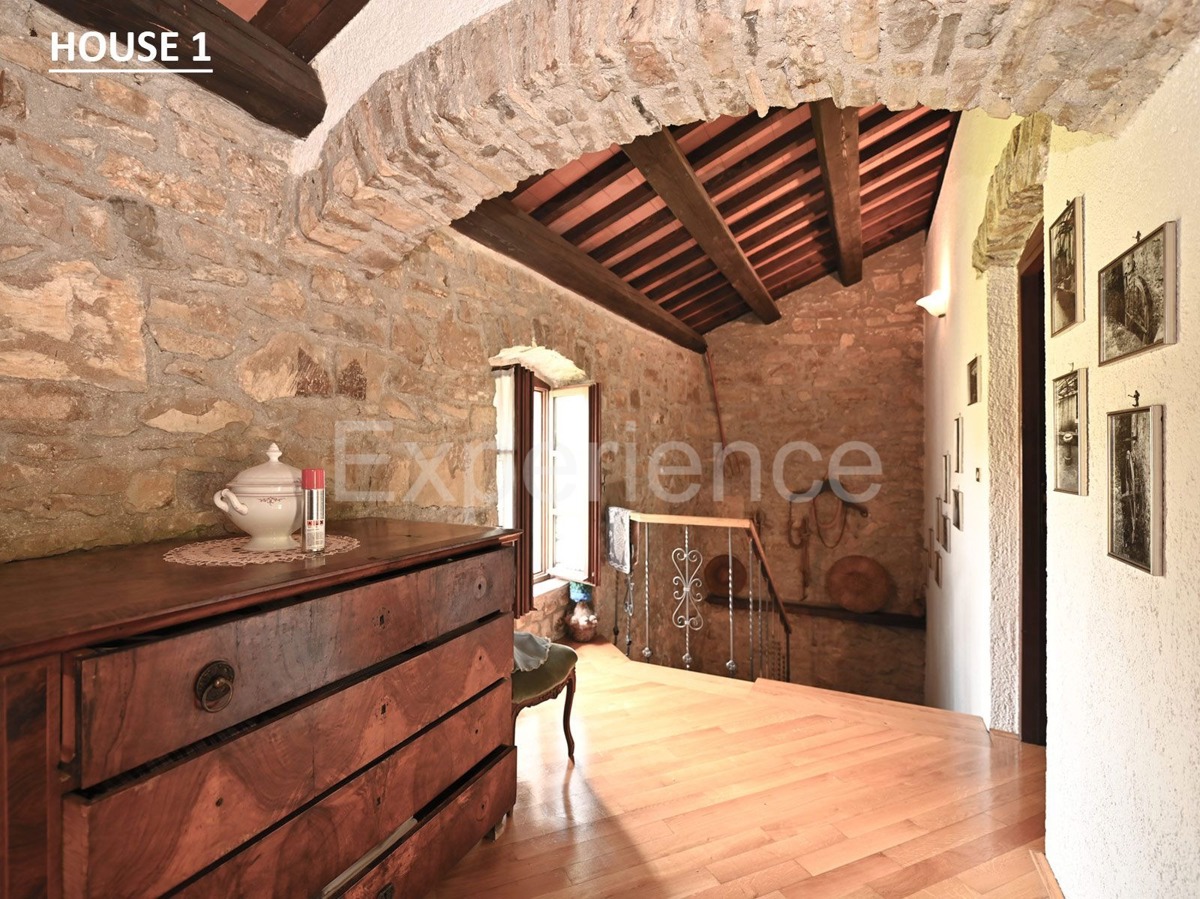 Villaggio istriano privato – 4 case, 3,4 ha + terreno edificabile, infrastrutture