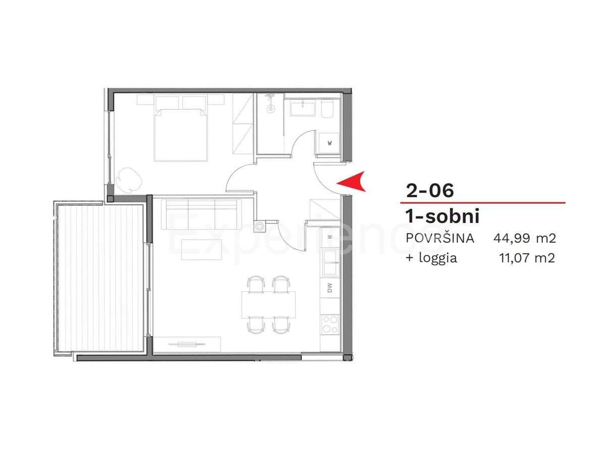 ISTRIA, Umago - appartamento in un nuovo edificio con ampio balcone, 2. piano, ASCENSORE