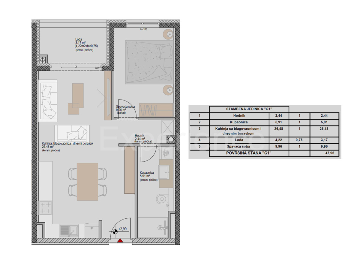 ISTRIA, Parenzo - ca. 1.300 m dal mare, appartamento al 1. piano dell'edificio, ASCENSORE