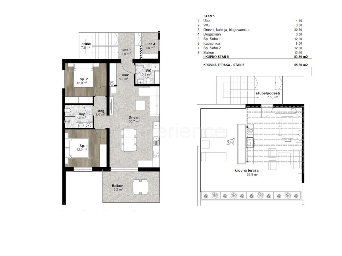 Parenzo, appartamento esclusivo, 2 camere, terrazza, 5 km mare