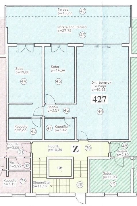 POSIZIONE ESCLUSIVA! Crveni Vrh - appartamento con spaziosa terrazza, a 130 metri dal mare!