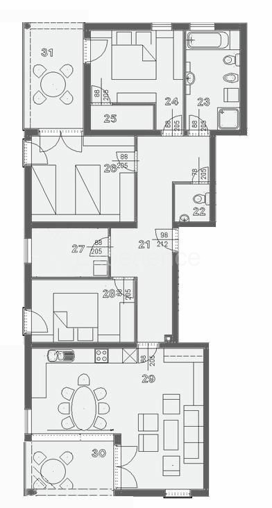 Trilocale arredato a 300 m dal mare con terrazza e garage