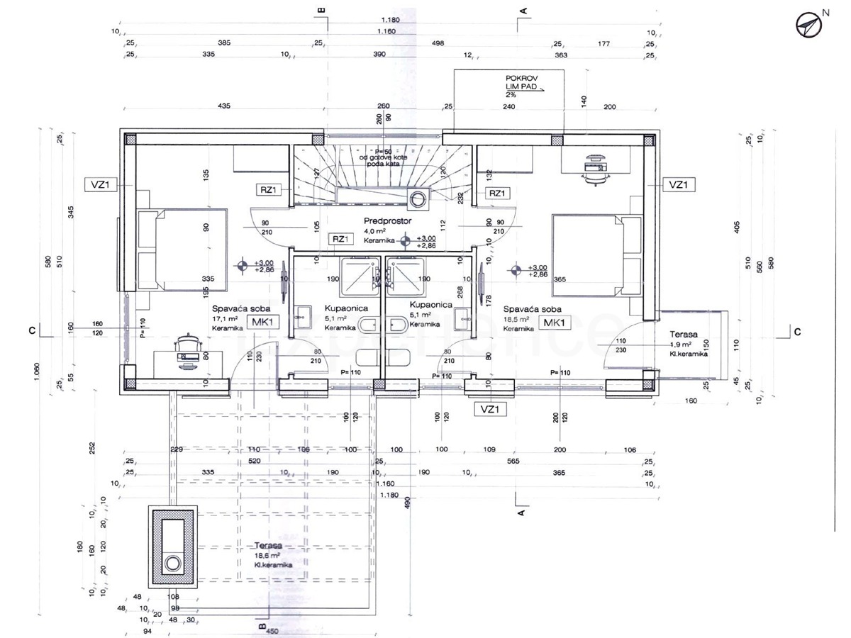 ISTRIA, Visinada: Elegante villa moderna nella fase di costruzione ROH-BAU!