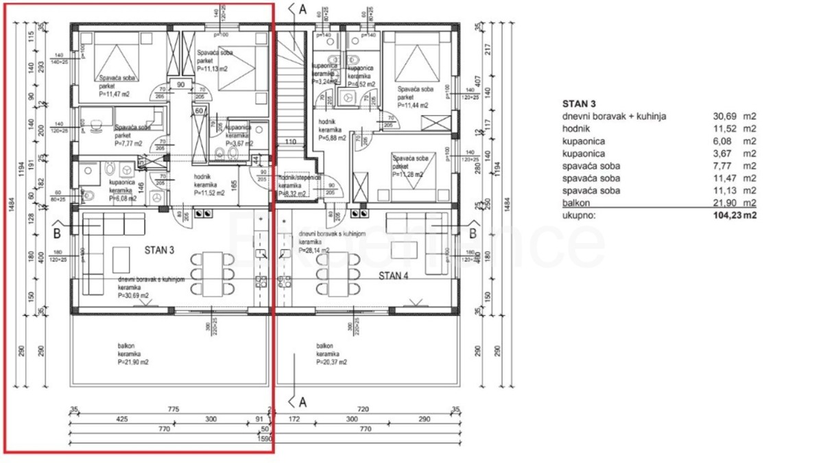 ISTRIA, Parenzo - cca. 2 km dal mare, appartamento con spaziosa terrazza (20 m²)