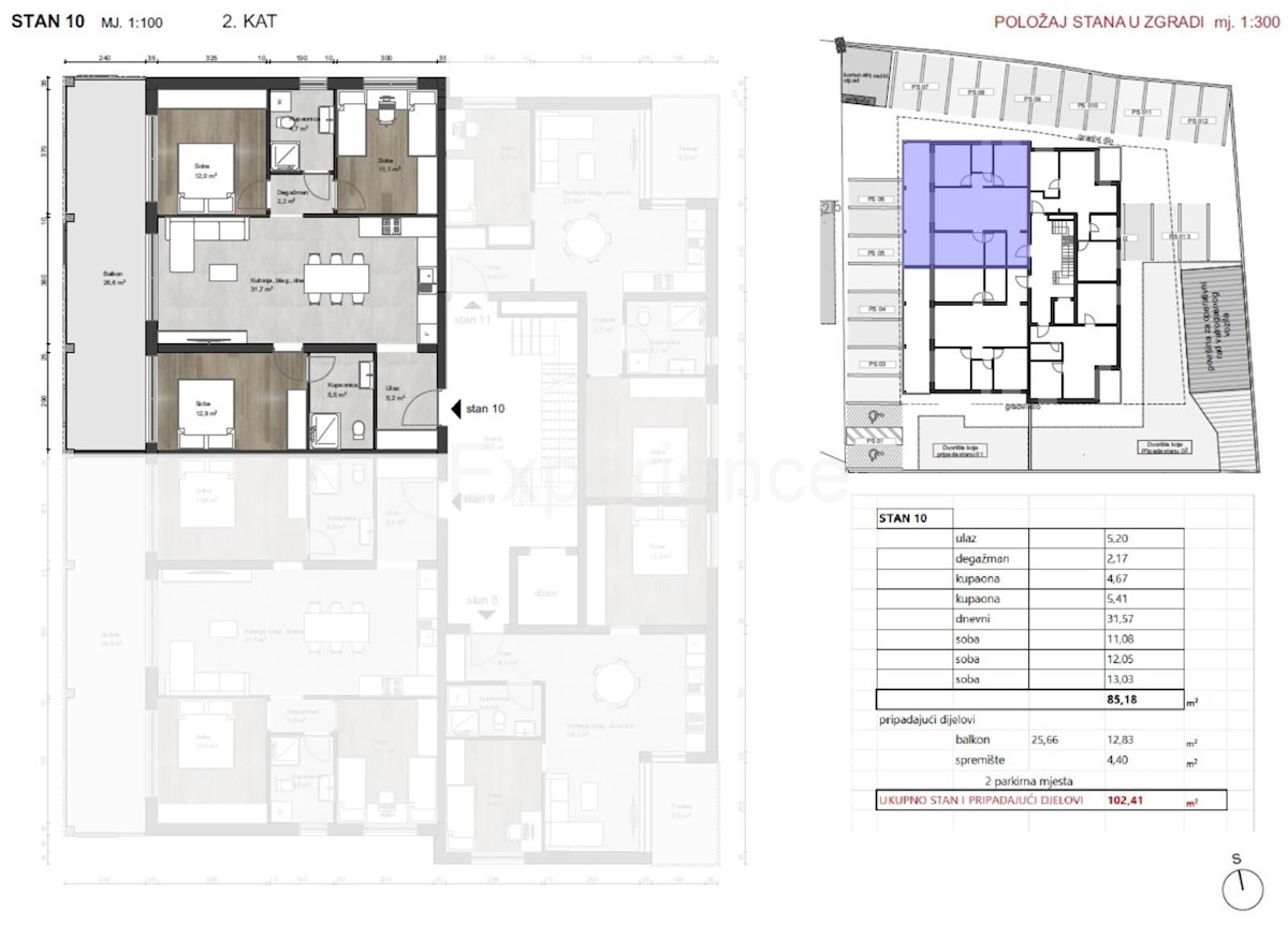 ISTRIA, Tar – appartamento in un nuovo edificio con un spazioso terrazzo, 2. piano