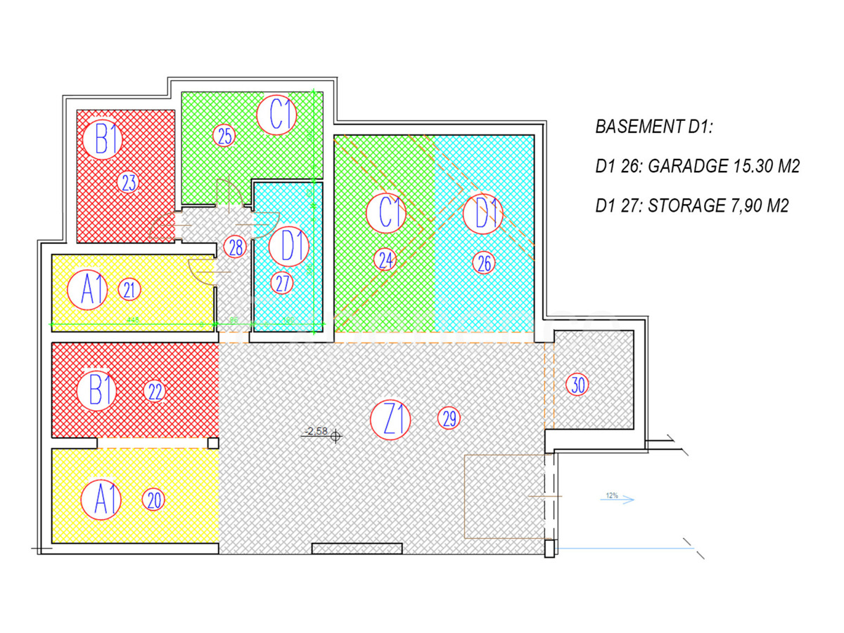 Savudrija - a circa 500 m dalla spiaggia, appartamento con garage, 1. piano