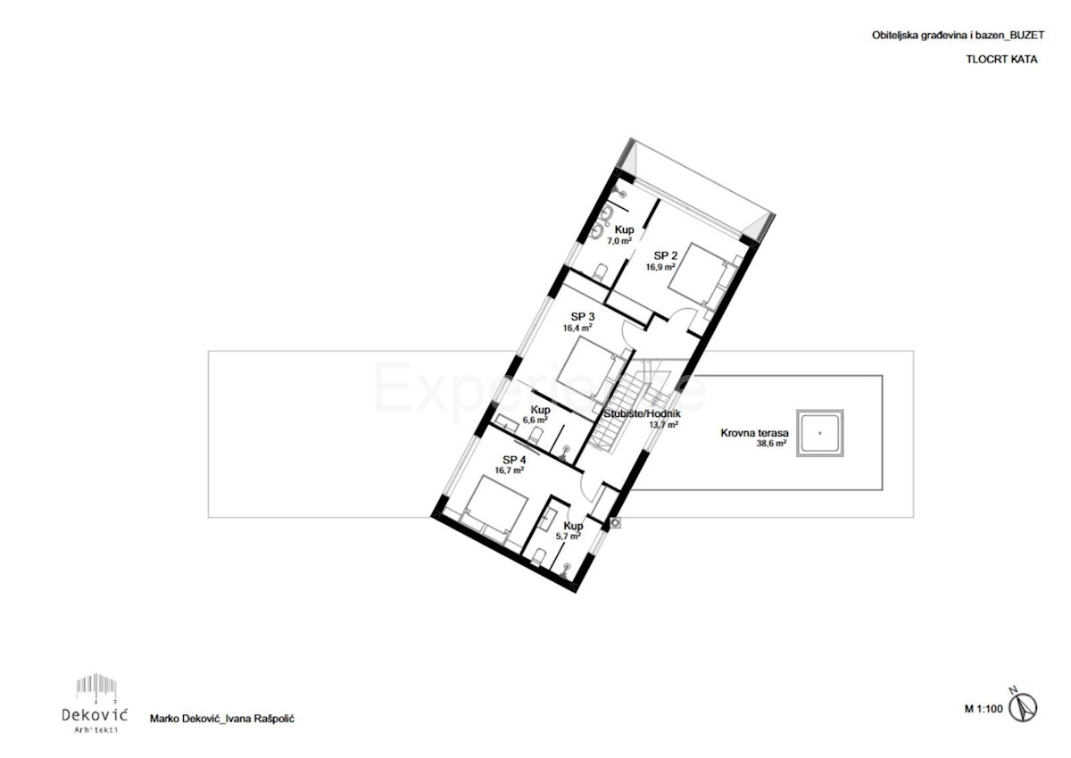 Buzet: Terreno edificabile con progetto di una VILLA DI LUSSO e campo da tennis