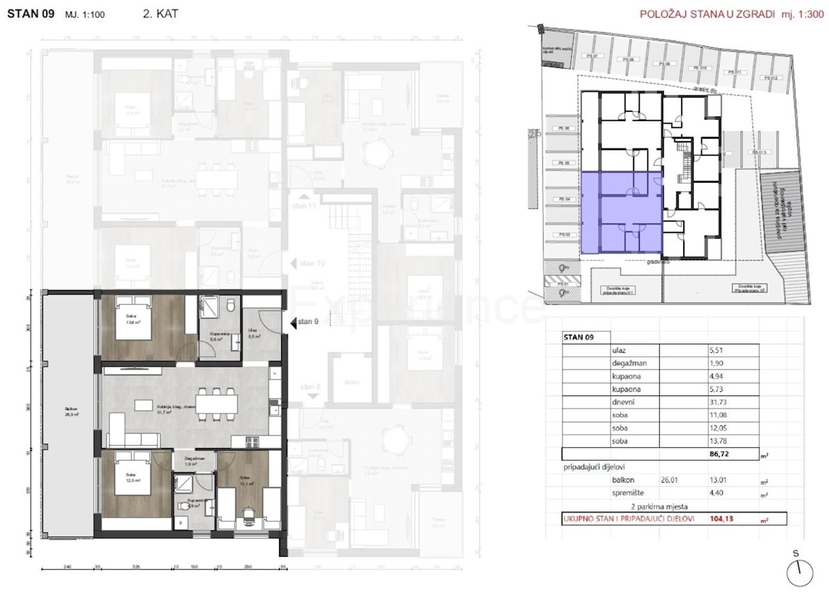 ISTRIA, Tar – appartamento in un nuovo edificio con un spazioso terrazzo, 2. piano