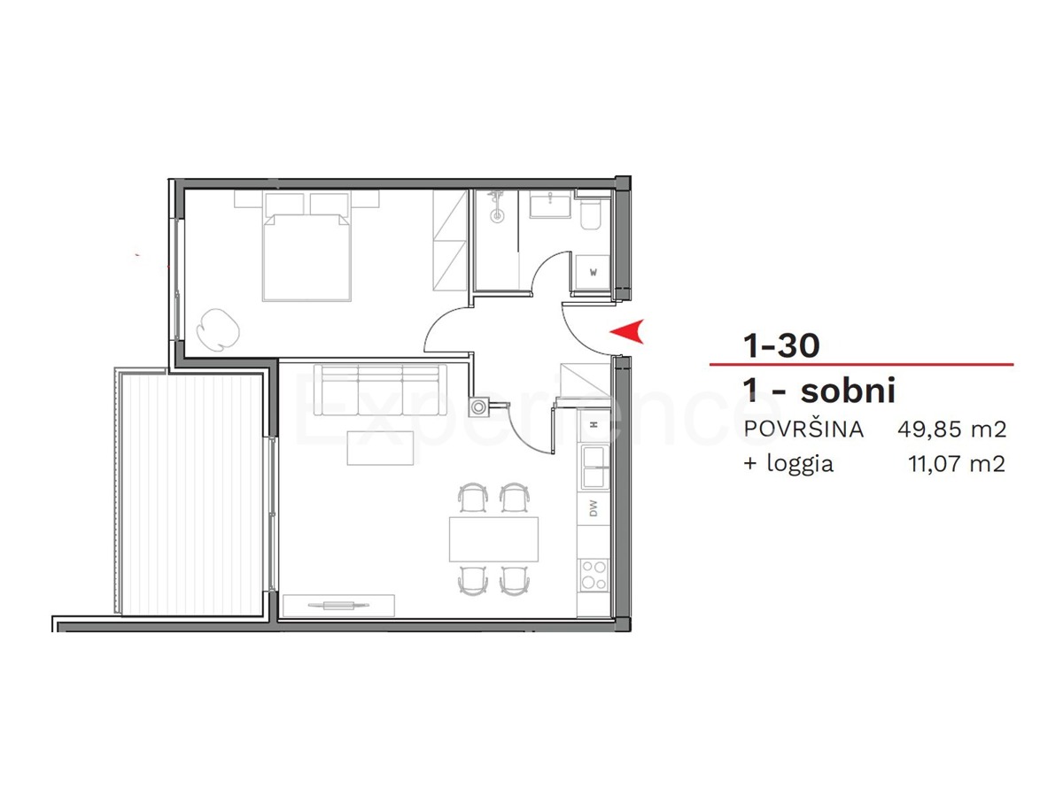 ISTRIA, Umago - appartamento con spazioso balcone (11,07 m2), 1. piano, ascensore