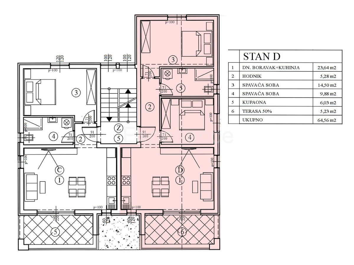 Trilocale con terrazza coperta – Vicino a Parenzo, 9 km