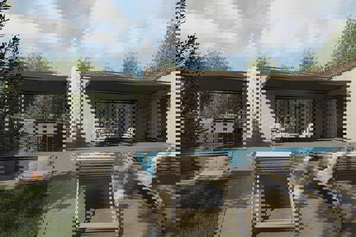 Vicino a Parenzo, 5 km - terreno edificabile con PERMESSO DI COSTRUZIONE