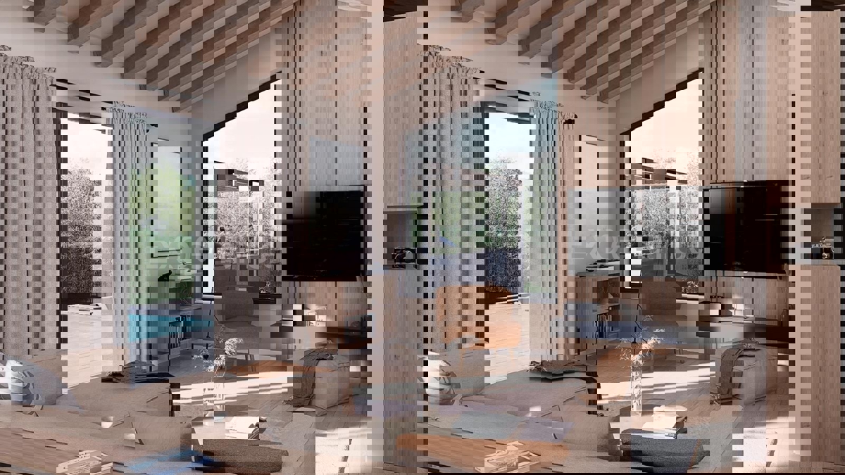 Vicino a Parenzo, 5 km - terreno edificabile con PERMESSO DI COSTRUZIONE