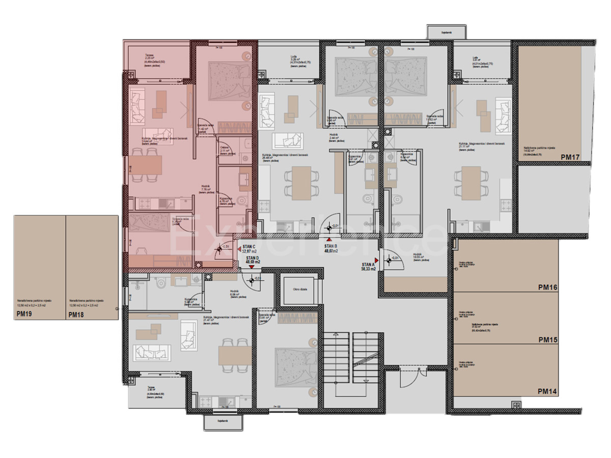 ISTRIA, Parenzo - cca. 1.300 m m dal mare, appartamento al piano terra dell'edificio