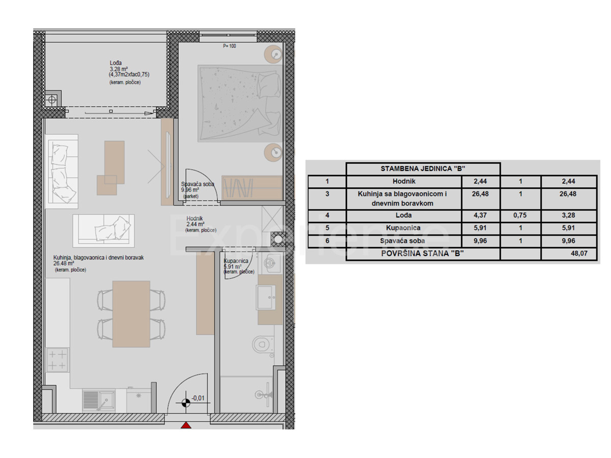 ISTRIA, Parenzo - cca. 1.300 m m dal mare, appartamento al piano terra dell'edificio