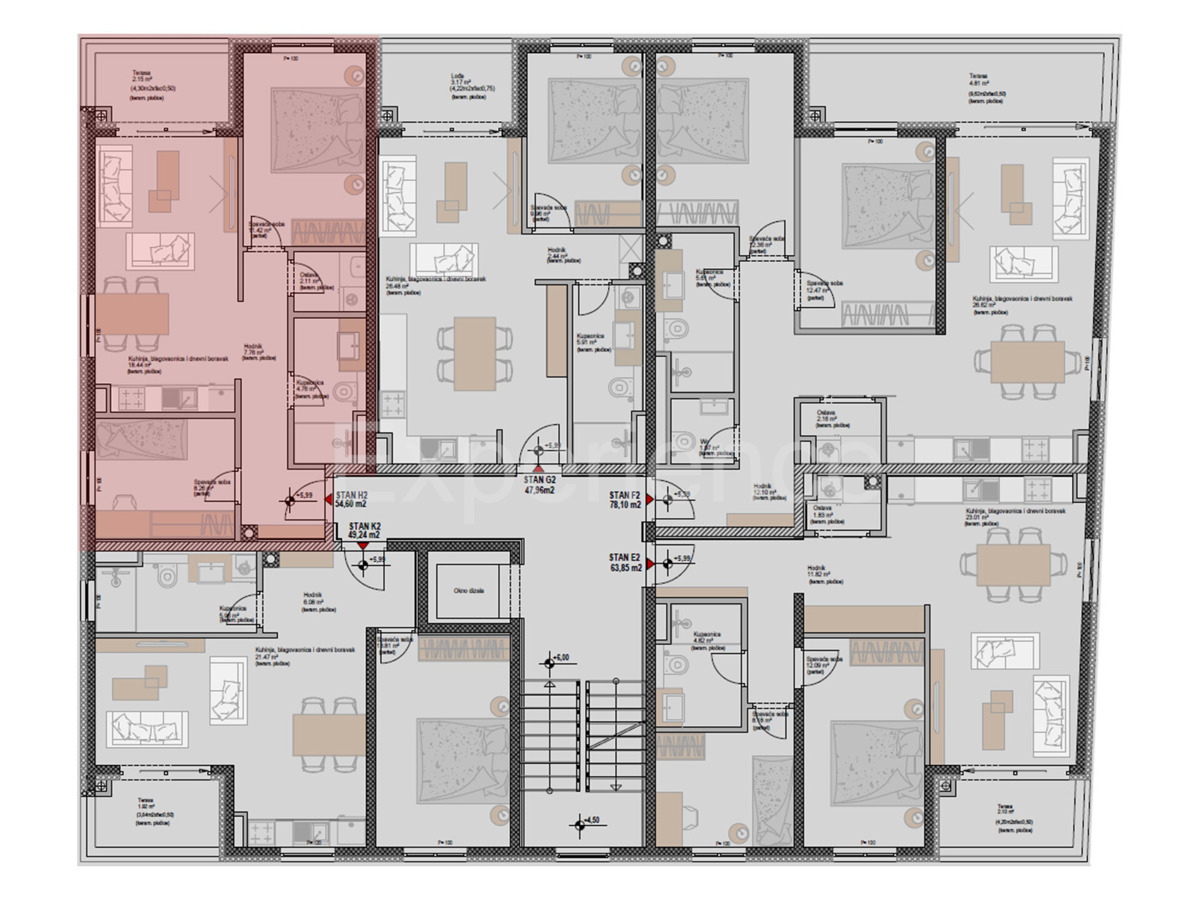 ISTRIA, Parenzo – cca. 1.300 m dal mare, appartamento al 2. piano dell'edificio, ASCENSORE