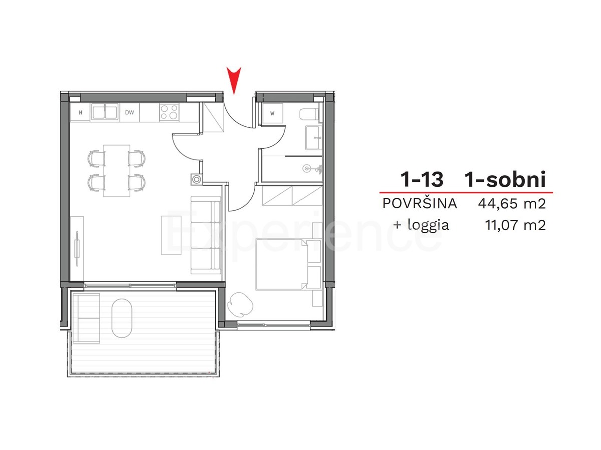 ISTRIA, Umago - appartamento con spazioso balcone (11,07 m²), 1. piano, ASCENSORE