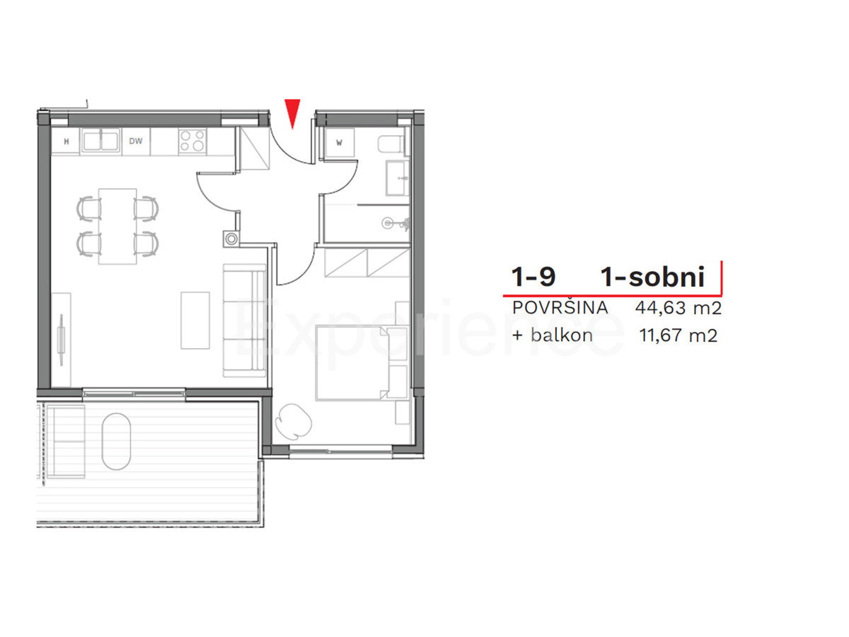 ISTRIA, Umago - appartamento con spazioso balcone (11,67 m²), 1. piano, ASCENSORE!