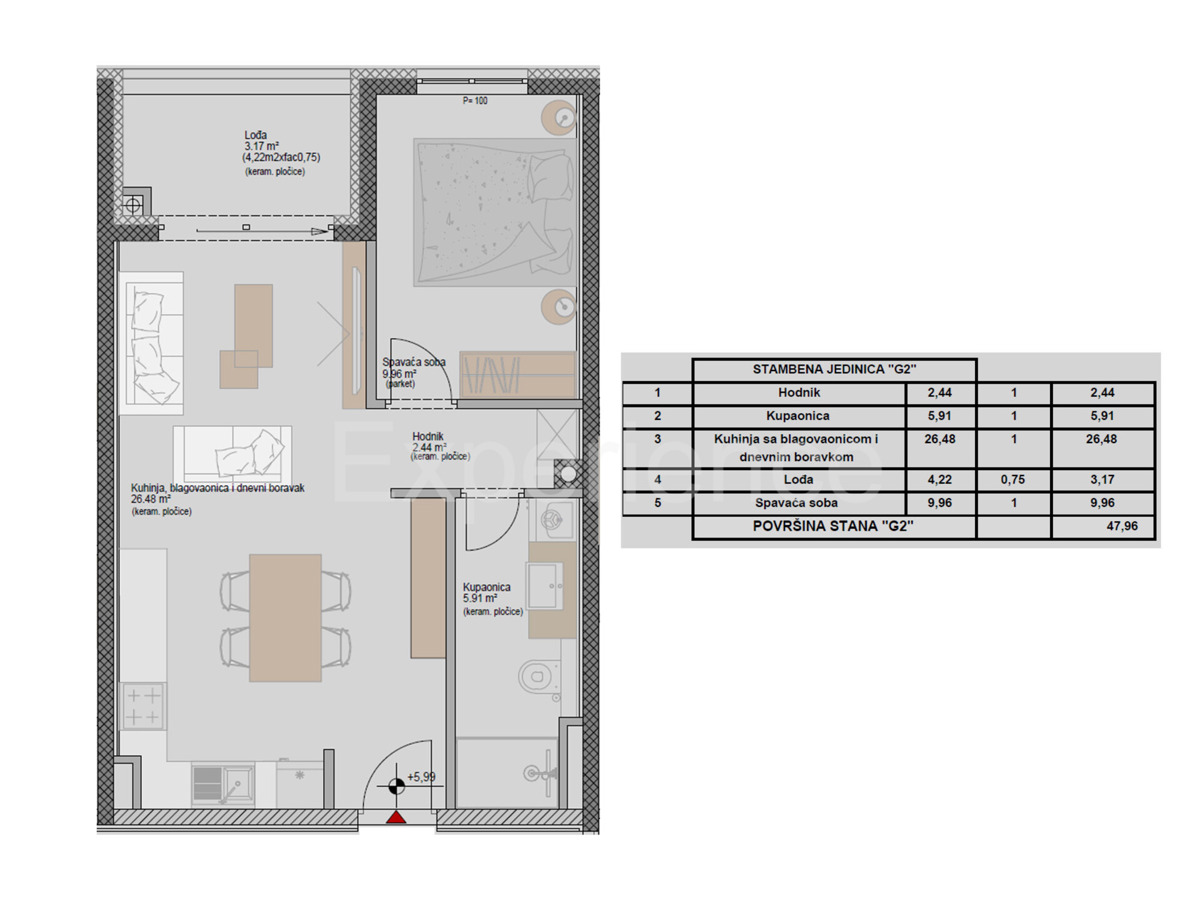 ISTRIA, Parenzo - ca. 1.300 m dal mare, appartamento al 2. piano dell'edificio, ASCENSORE