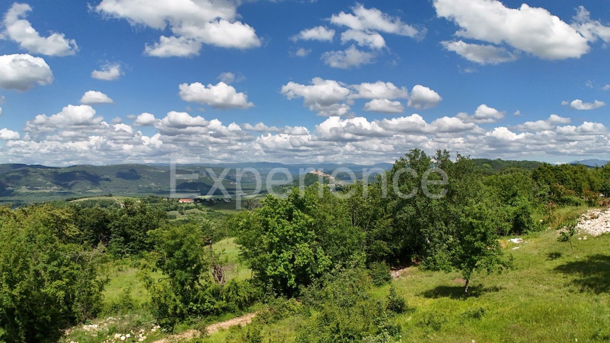 ISTRIA, Montona - terreno agricolo adiacente alla zona edificabile, VISTA SU MONTONA!