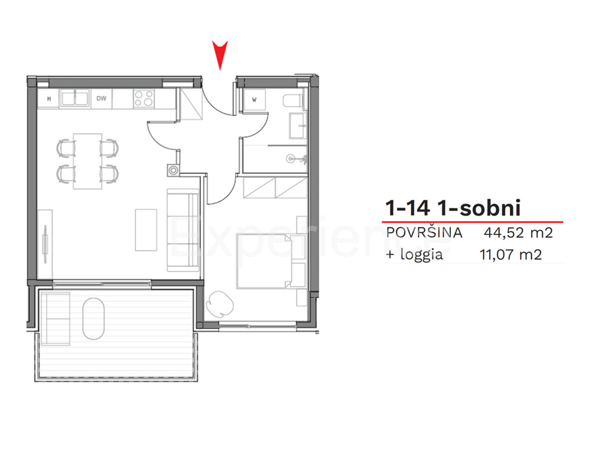 ISTRIA, Umago - appartamento con spazioso balcone (11,07 m²), 1. piano, ASCENSORE