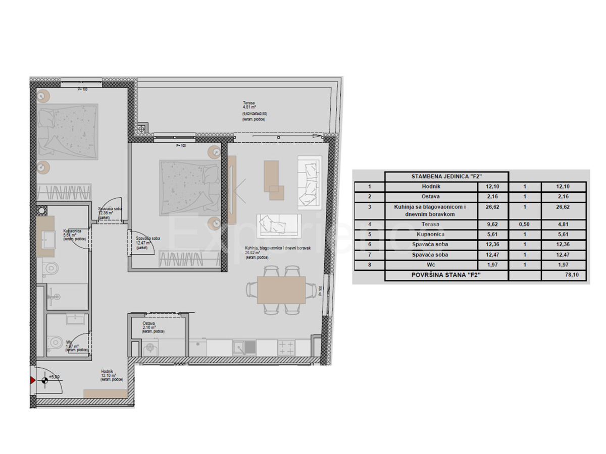 ISTRIA, Parenzo – appartamento in nuova costruzione con spazioso terrazzo, 2. piano, ASCENSORE