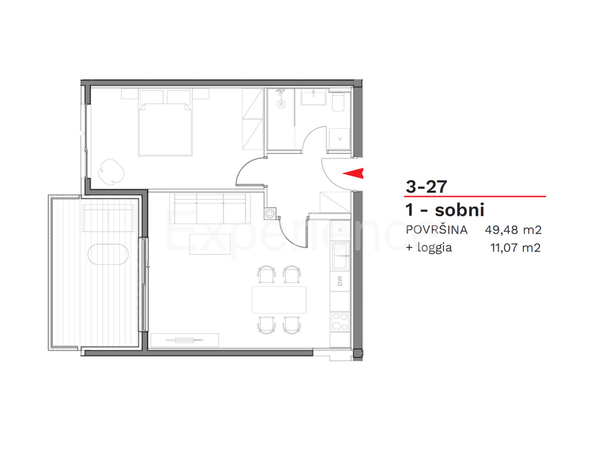 ISTRIA, Umago - appartamento in un nuovo edificio con spazioso balcone, 3. piano, ASCENSORE