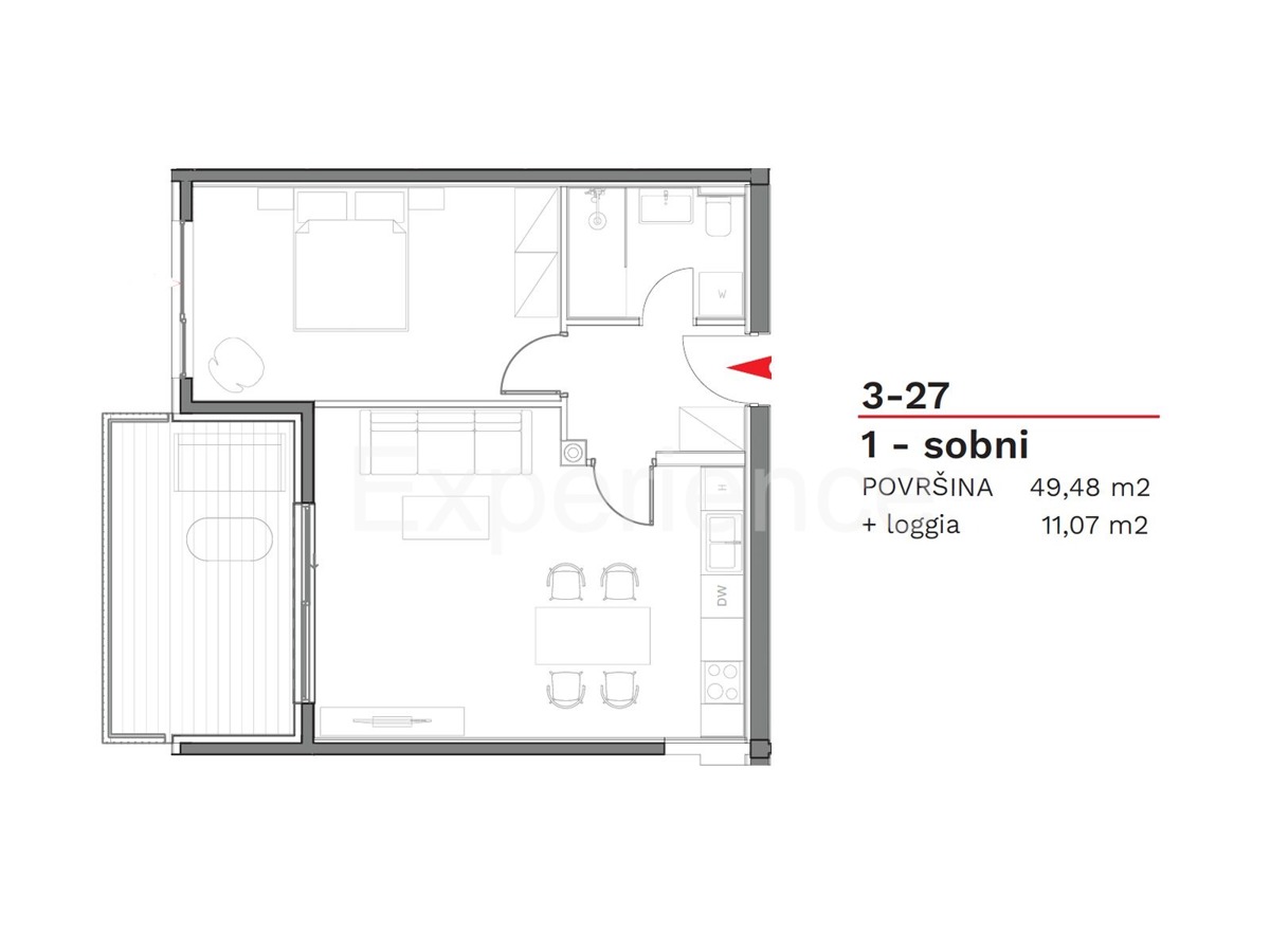 ISTRIA, Umago - appartamento in un nuovo edificio con spazioso balcone, 3. piano, ASCENSORE