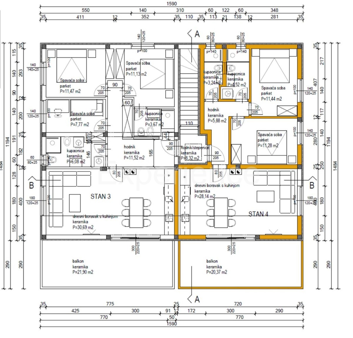 ISTRIA, Parenzo - cca. 2 km dal mare, appartamento con spaziosa terrazza (20 m²)