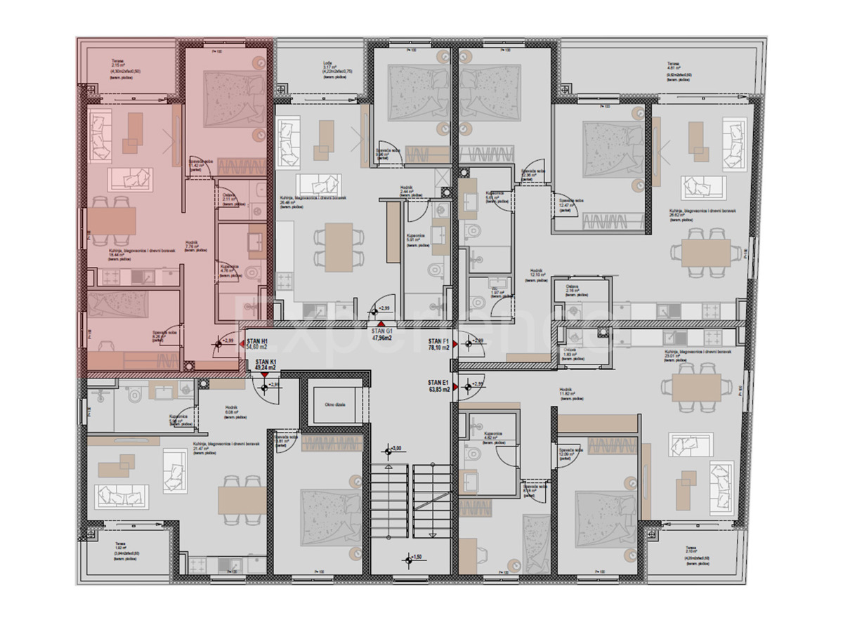 ISTRIA, Parenzo – cca. 1.300 m dal mare, appartamento al 1. piano dell'edificio, ASCENSORE