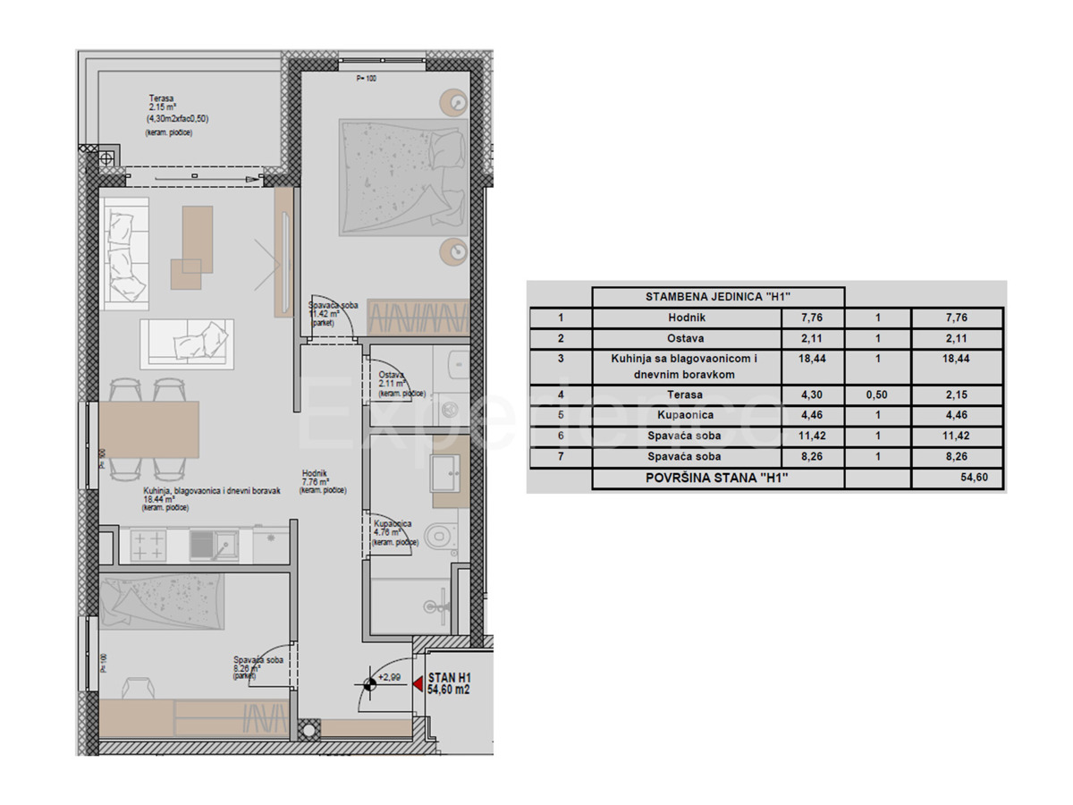 ISTRIA, Parenzo – cca. 1.300 m dal mare, appartamento al 1. piano dell'edificio, ASCENSORE