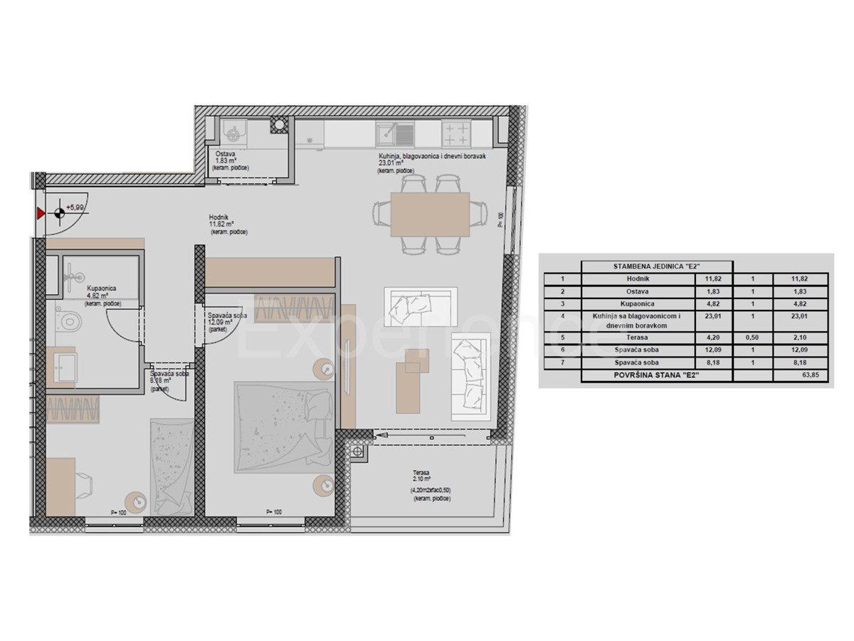ISTRIA, Parenzo – cca. 1.300 m dal mare, appartamento al 2. piano dell'edificio, ASCENSORE
