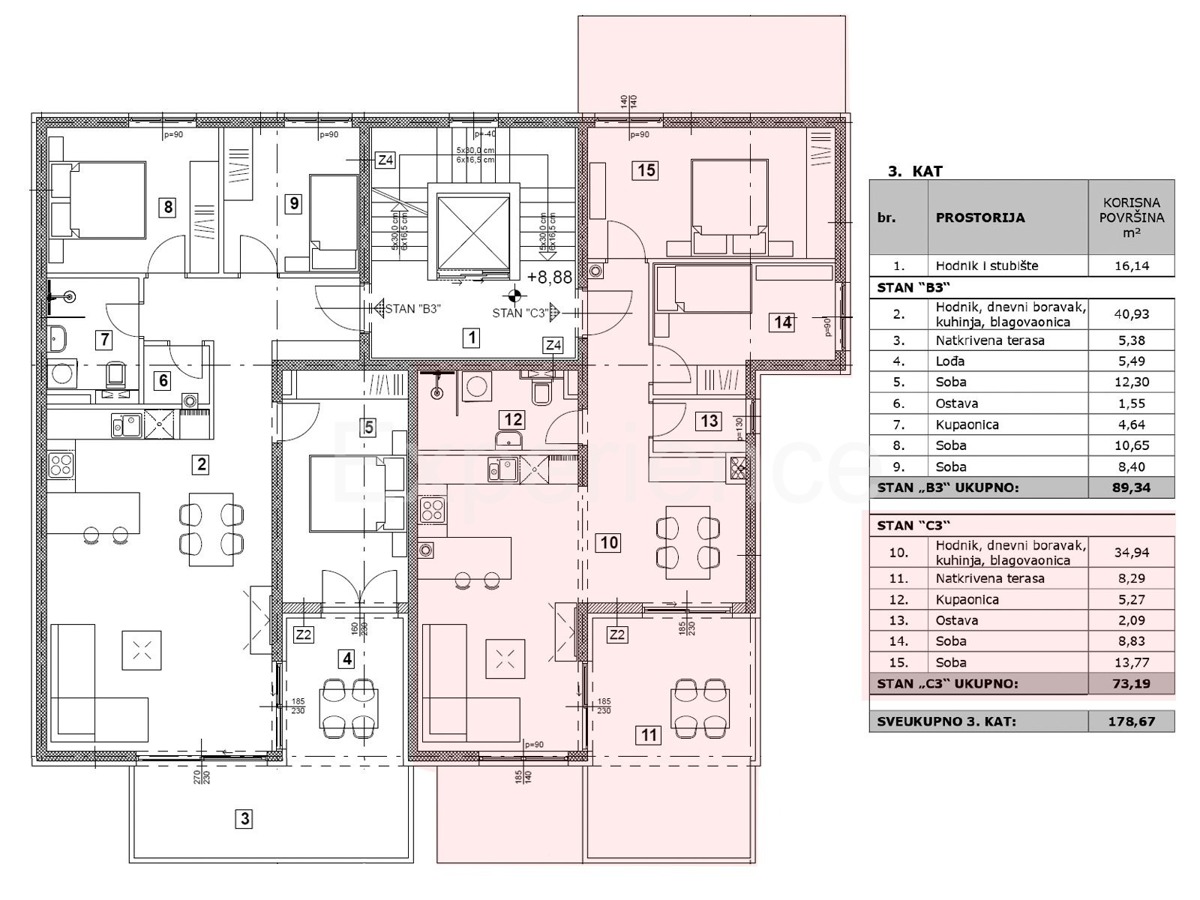 Vabriga - appartamento in un nuovo edificio con TERRAZZA SUL TETTO, 3. piano, ASCENSORE