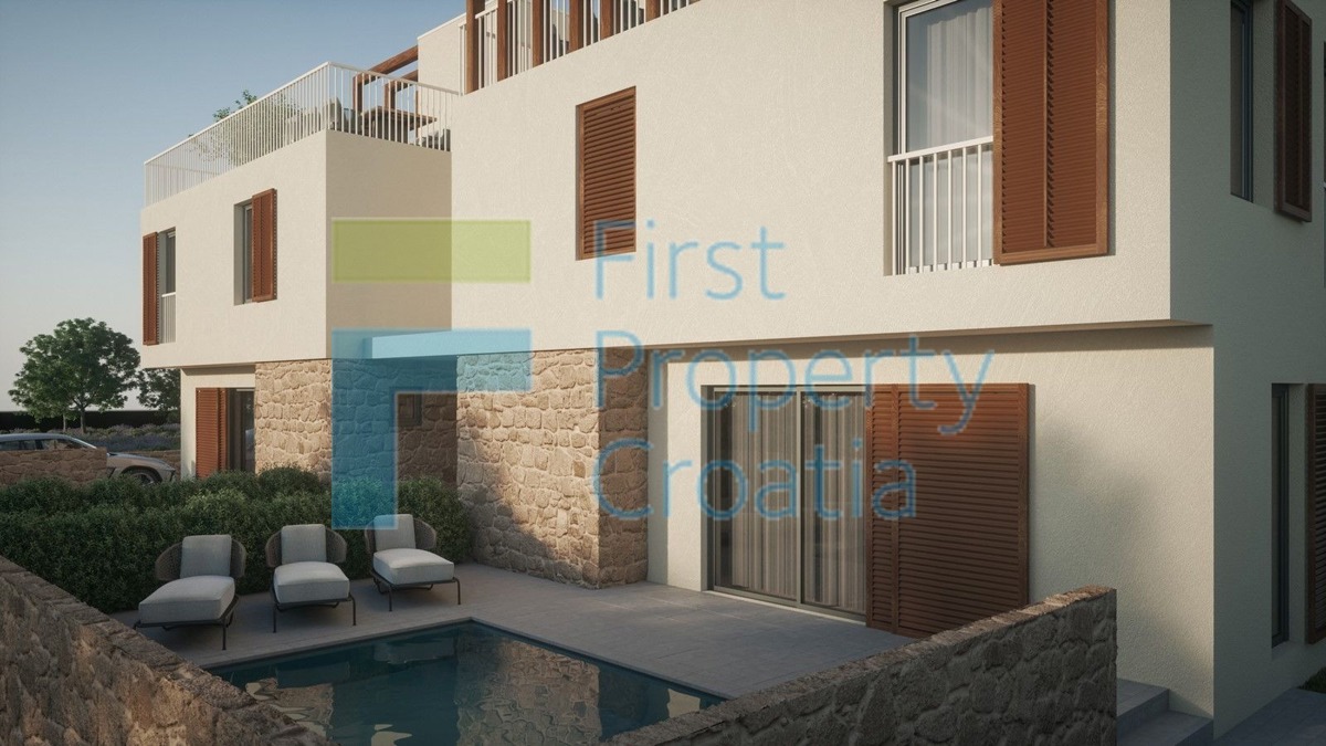 SI1680 – Moderne dvojne kuće s bazenima, u Tribunju, na prodaju