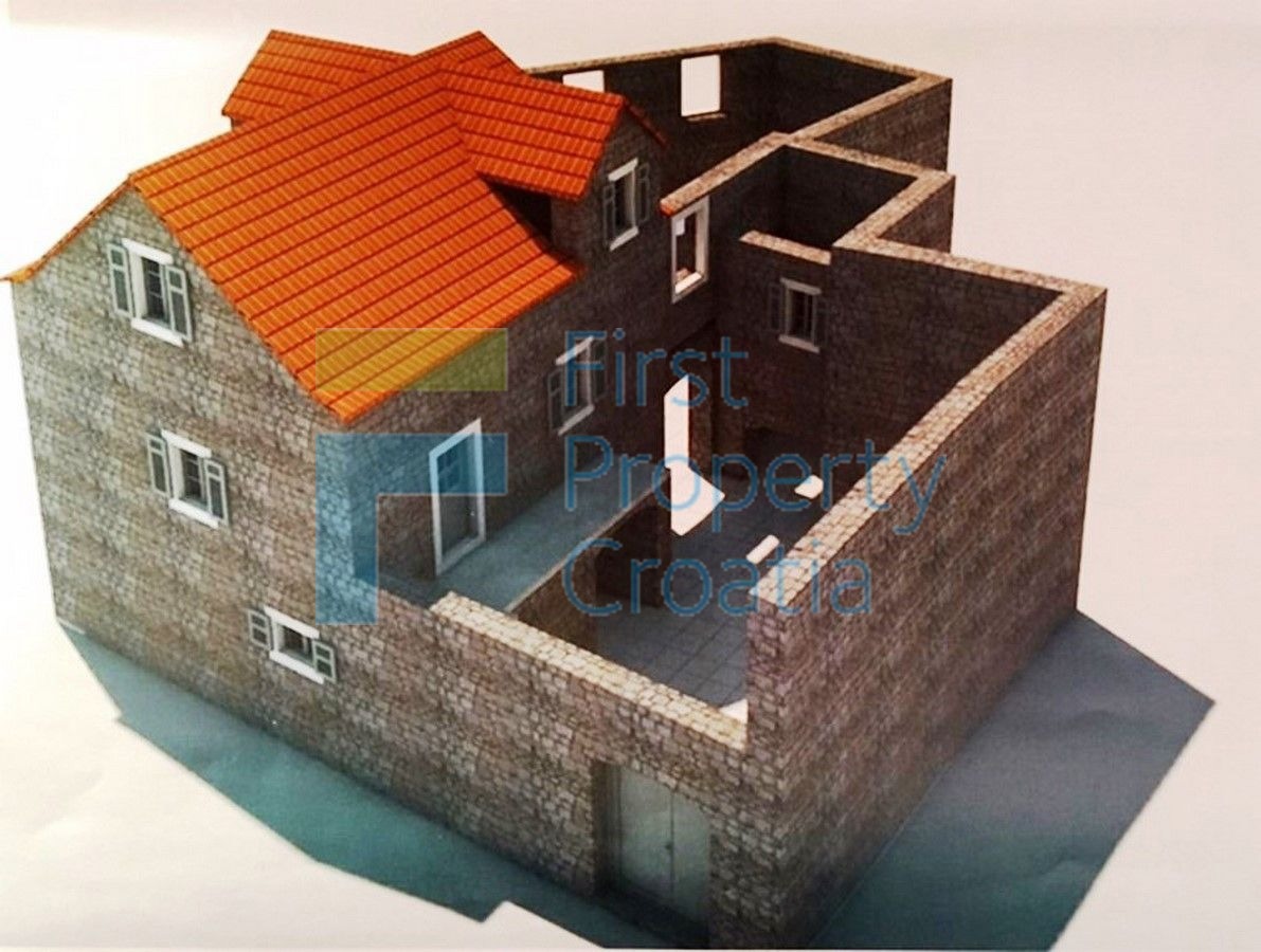 HV1101 - Casa in pietra a 20m dal lungomare di Jelsa, Hvar, in vendit